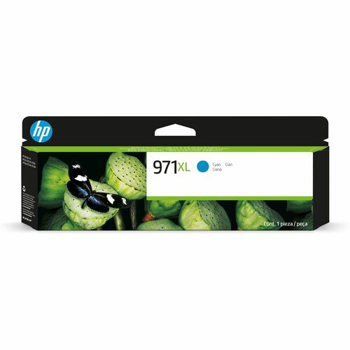 HP HEWCN626AM 971XL (CN626AM) Original High Yield Inkjet Ink Cartridge - Single Pack - Cyan - 1 Each