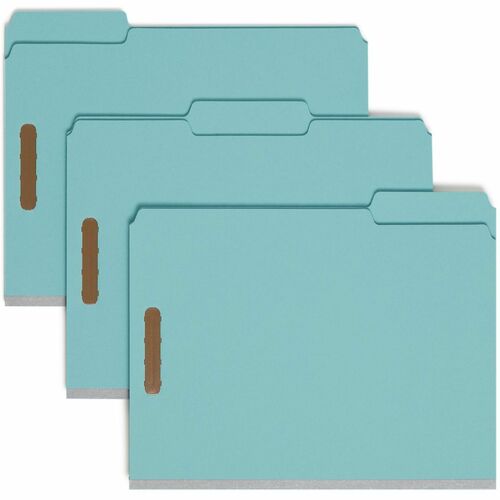 Smead SMD15001 1/3 Tab Cut Letter Recycled Fastener Folder
