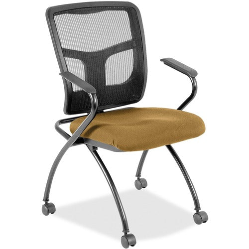 Lorell LLR8437429 Mesh Back Nesting Training/Guest Chairs
