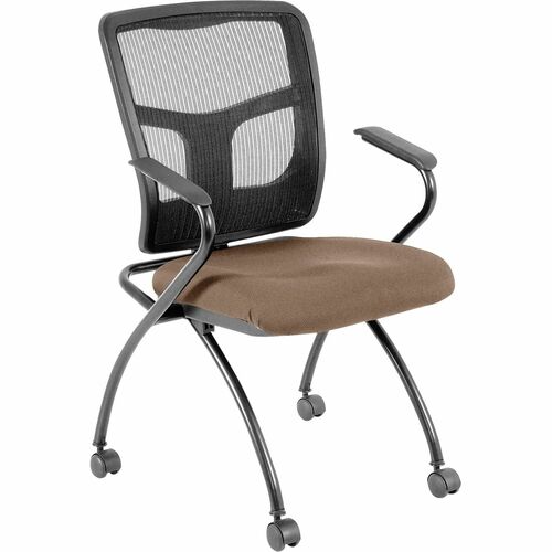 Lorell LLR8437403 Mesh Back Fabric Seat Nesting Chairs
