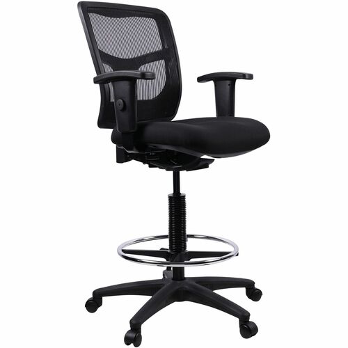 Lorell LLR86801 Ratchet Back Mesh Mid-Back Stool