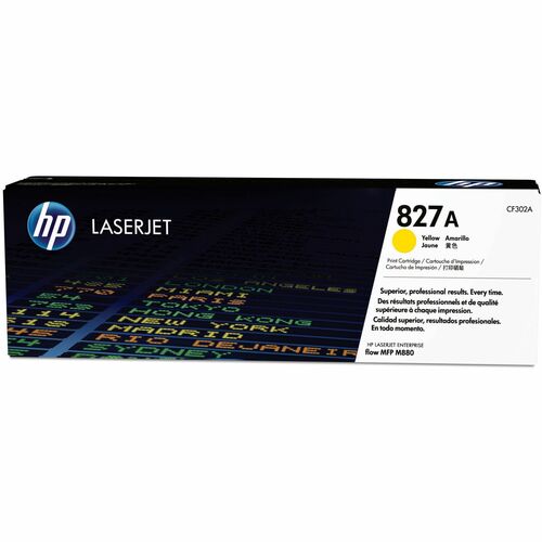 HP HEWCF302A 827A (CF302A) Original Standard Yield Laser Toner Cartridge - Single Pack - Yellow - 1 Each
