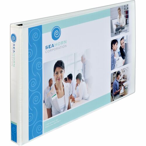 Avery® AVE72124 Heavy-Duty Slant Ring View Binder - 1" Binder Capacity - Tabloid - 11" X 17" Sheet Size - Ring Fastener - 2 Internal Pocket(S) - White - 1 Each