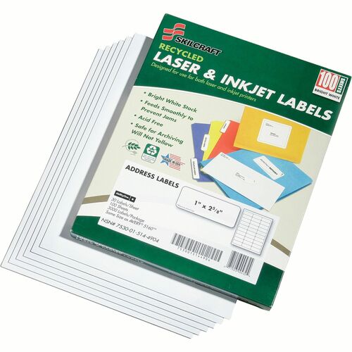 SKILCRAFT® NSN5144904 Recycled Address Labels