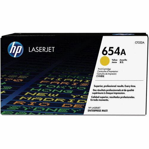 HP HEWCF332A 654A (CF332A) Original Laser Toner Cartridge - Single Pack - Yellow - 1 Each