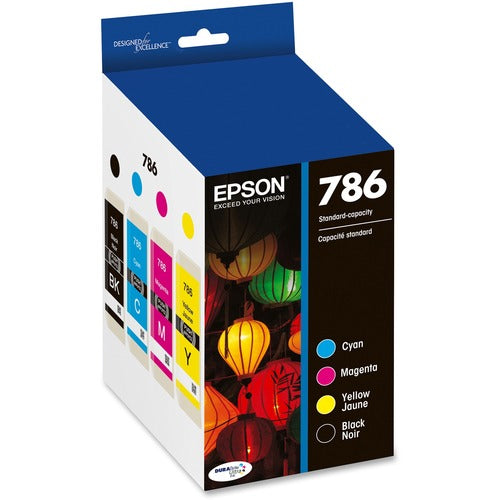 Epson EPST786120BCS DURABrite Ultra 786 Original Standard Yield Inkjet Ink Cartridge - Combo Pack - Black, Cyan, Magenta, Yellow - 4 / Pack