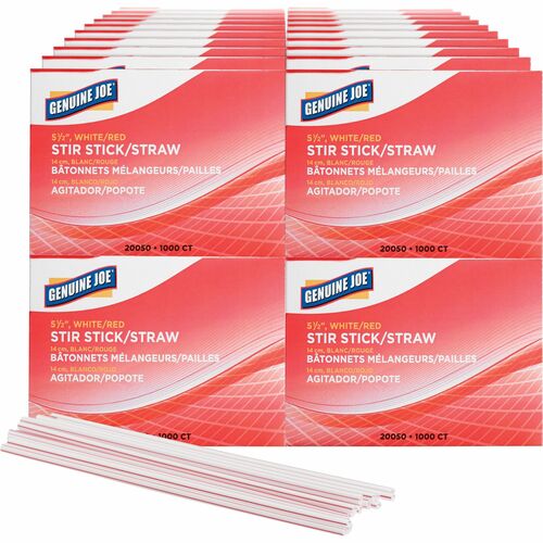 Genuine Joe GJO20050CT 5-1/2" Plastic Stir Stick/Straws