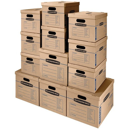 Bankers Box FEL7716401 Fellowes Smoothmove Classic Moving Box Kit, Small/Med - Kraft - Recycled - 12 / Carton