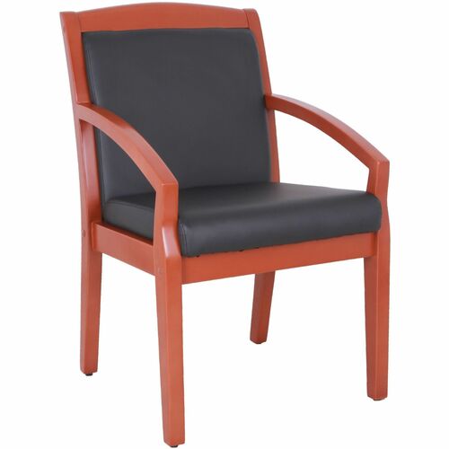 Lorell LLR20014 Sloping Arms Wood Frame Guest Chair