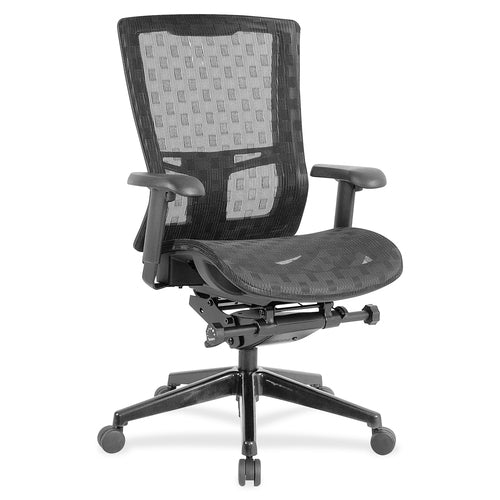 Lorell LLR85560 Checkerboard Design Mesh High-Back Chair
