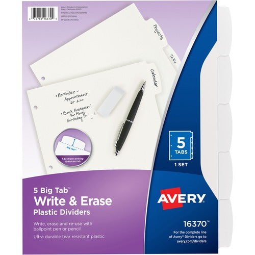 Avery® AVE16370 Avery® Big Tab Write & Erase Dividers