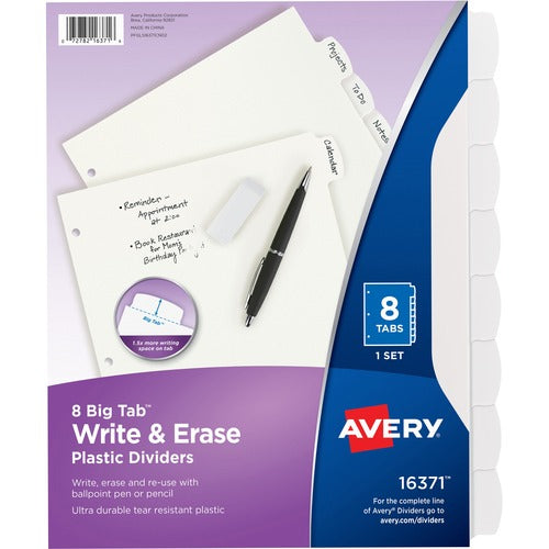 Avery® AVE16371 Avery® Big Tab Write & Erase Dividers