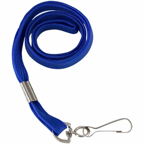 SICURIX BAU65613 Flat Metal Hook Lanyard - 0.4" Width X 36" Length - Blue