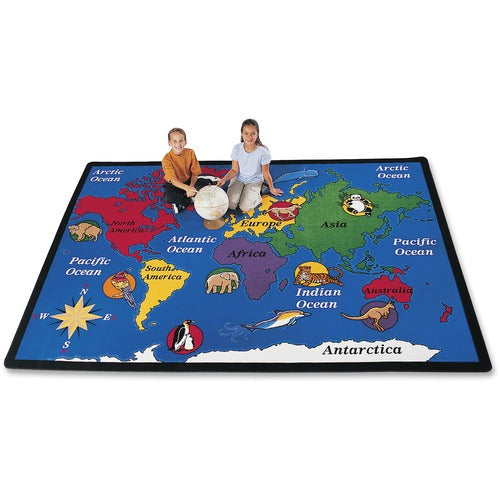 Carpets for Kids® CPT1500 Premium World Explorer Geography Area Rug