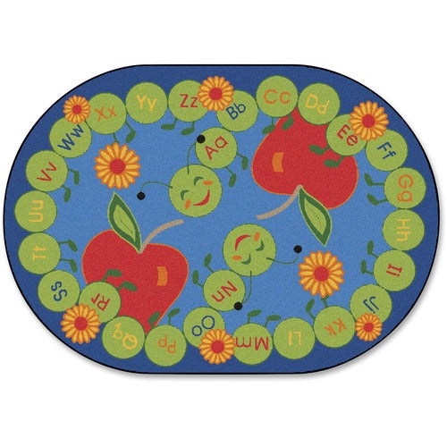 Carpets for Kids® CPT2216 Premium ABC Caterpillar Oval Seating Rug