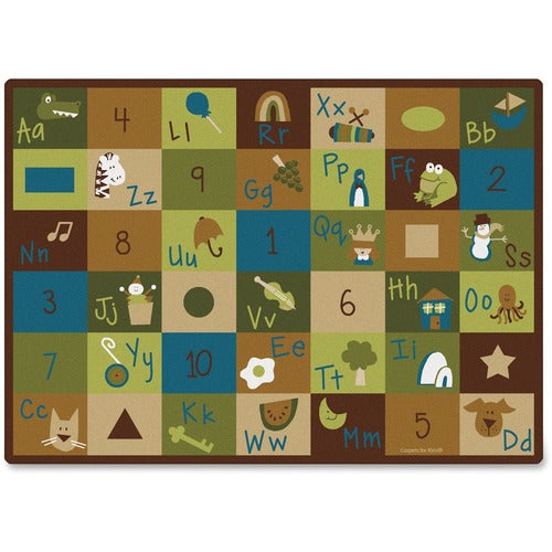 Carpets for Kids® CPT37701 Premium Learning Blocks Nature Design Rug
