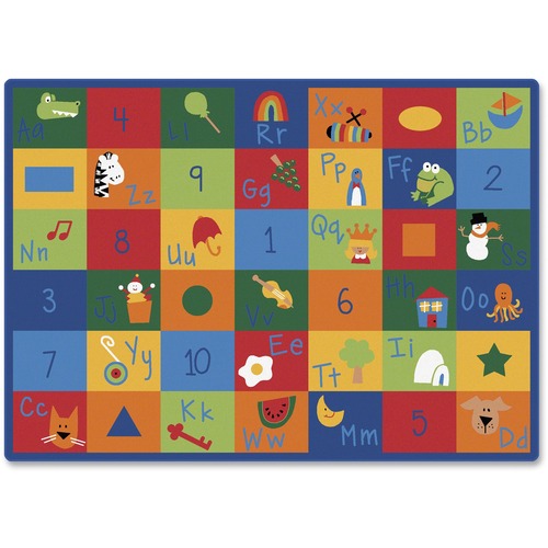 Carpets for Kids® CPT7012 Premium Learning Blocks Rectangle Rug
