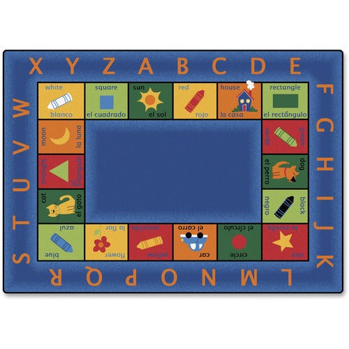 Carpets for Kids® CPT9512 Premium Bilingual Colorful Rectangle Rug