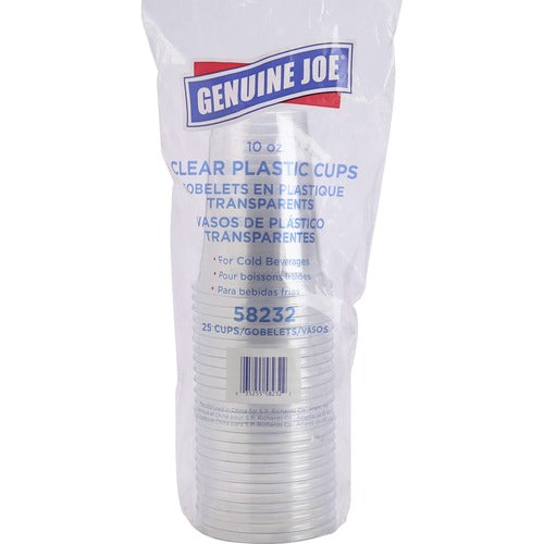 Genuine Joe GJO58232 10 oz Clear Plastic Cups