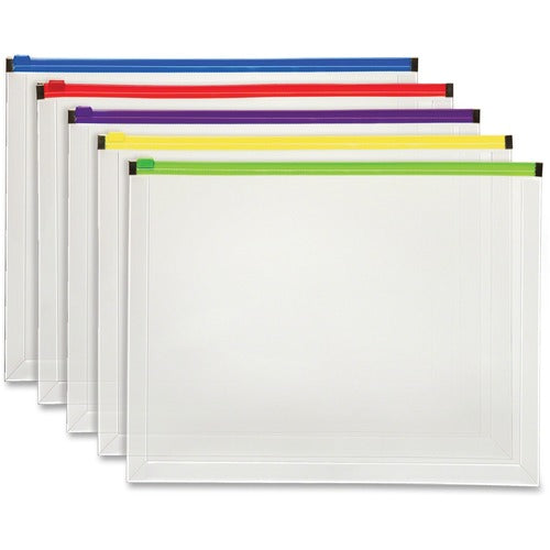 Pendaflex PFX85292 Color Zipper Poly Envelopes