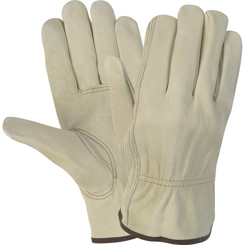 MCR Safety MCSCRW3215M Durable Cowhide Leather Work Gloves