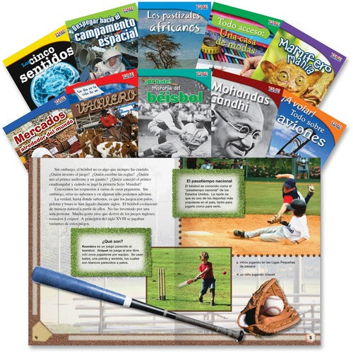 Shell Education SHL16108 TFK 3rd-grade Spanish 10-Book Set 1 Printed Book