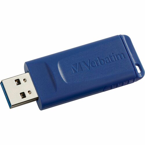 Microban VER98658 64Gb Usb Flash Drive - Blue - 64 Gb - Blue - 1 Pack - Retractable, Capless