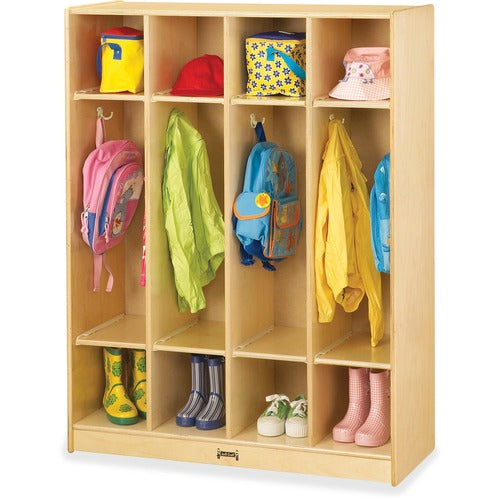 Jonti-Craft JNT0268JC Rainbow Accents 4-section Coat Locker