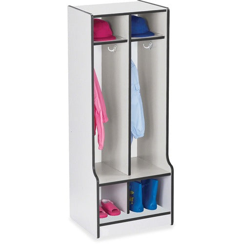 Jonti-Craft JNT4682JCWW180 Rainbow Accents Double Coat Hooks Step Locker