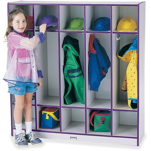 Jonti-Craft JNT2681JCWW004 Rainbow Accents 5-section Coat Locker