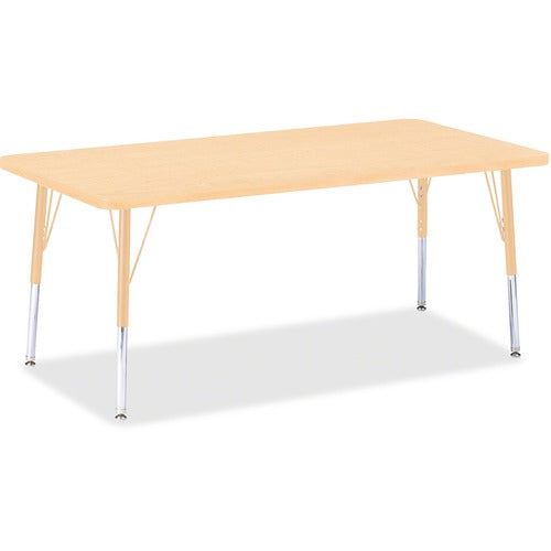 Jonti-Craft JNT6408JCE251 Berries Elementary Maple Top/Edge Rectangle Table