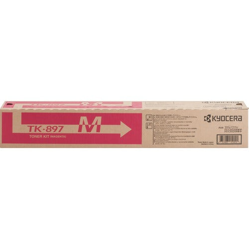 Kyocera KYOTK897M Original Laser Toner Cartridge - Magenta - 1 Each
