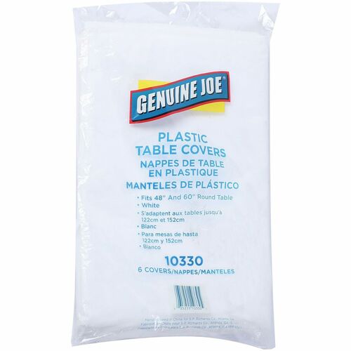 Genuine Joe GJO10330CT Plastic Round Tablecovers