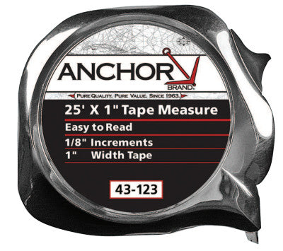 Anchor Brand 43-123 1"X25' E-Z Read Tape Measure