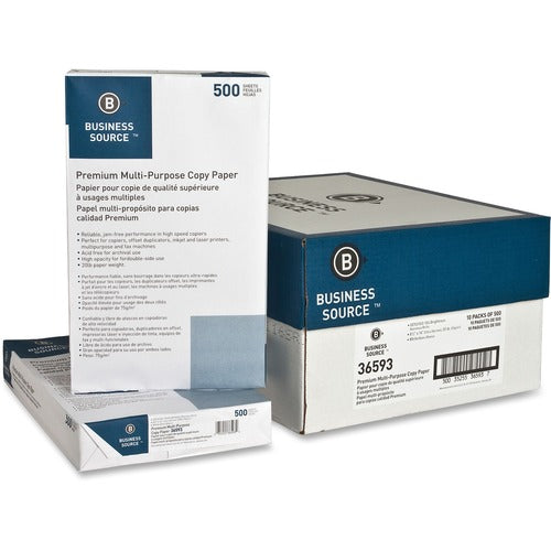 Business Source BSN36593PL Premium Multipurpose Copy Paper - White
