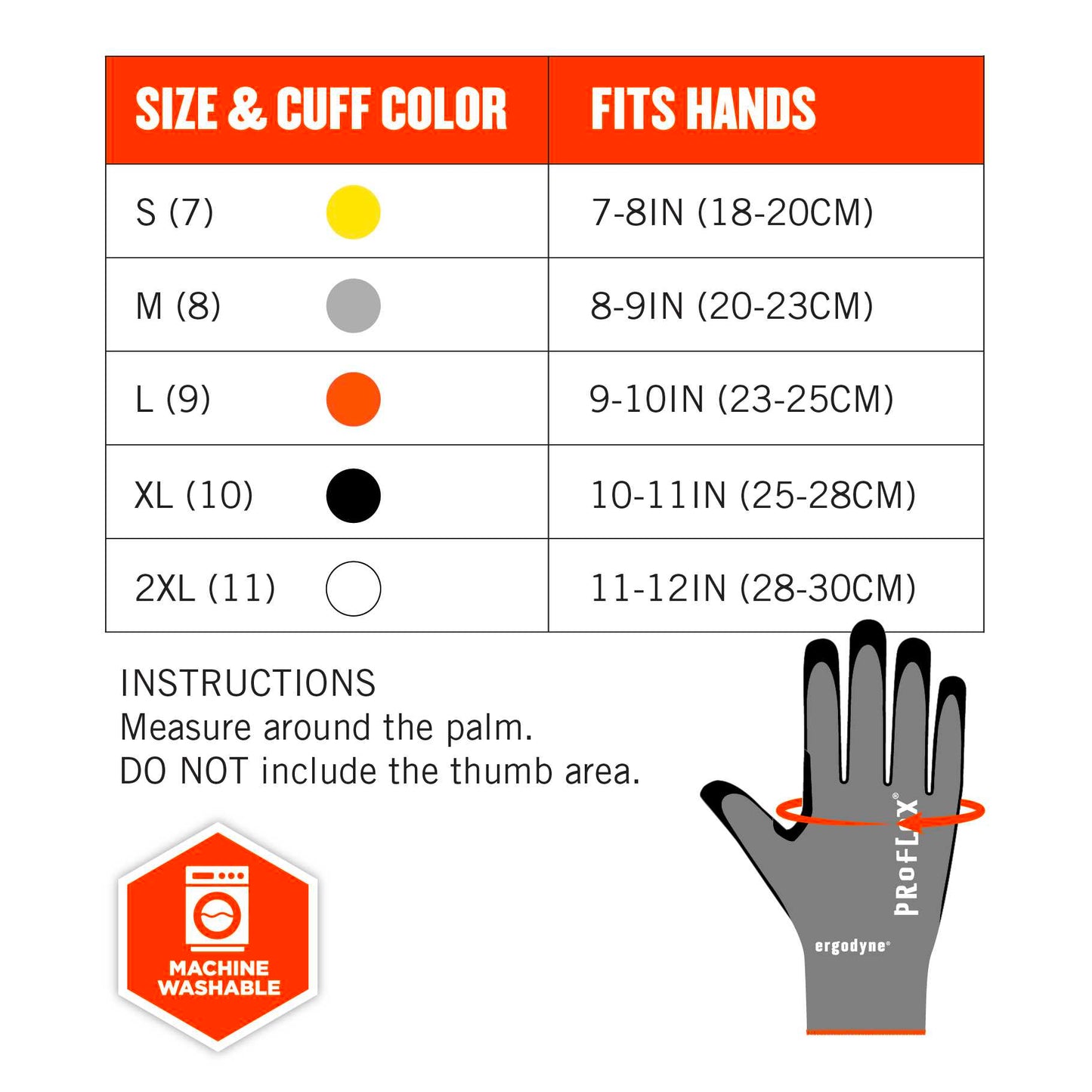 Ergodyne 10302 ProFlex 7072 Nitrile Coated Cut-Resistant Gloves - ANSI A7, EN388: 4X44F, 18g