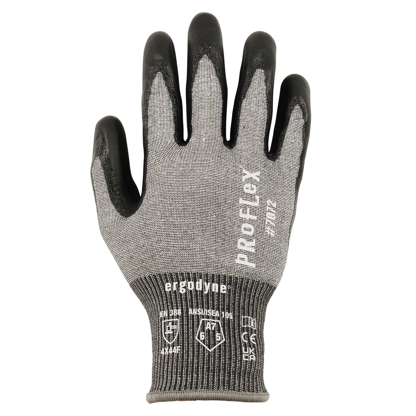 Ergodyne 10302 ProFlex 7072 Nitrile Coated Cut-Resistant Gloves - ANSI A7, EN388: 4X44F, 18g