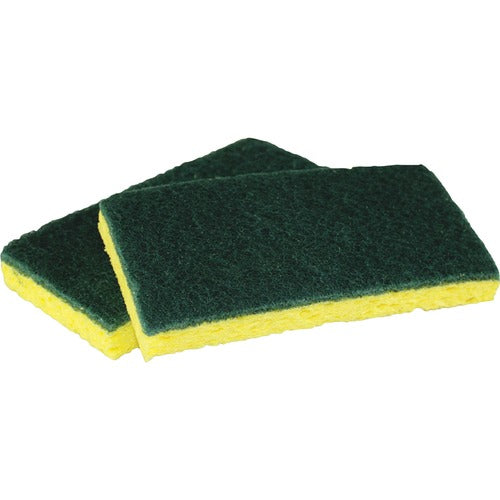 Impact IMP7130P Impact Products Cellulose Scrubber Sponge - 0.9" Height X 3" Width X 6.3" Length - 5/Pack - Cellulose - Yellow, Green
