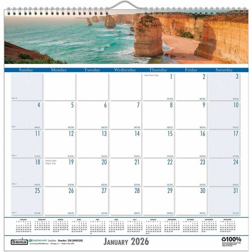 House of Doolittle HOD328 Coastlines Monthly Wall Calendar