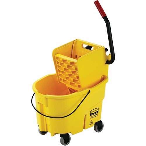 Rubbermaid Commercial RCP7480YEL Wave Brake Side Press Mop Bucket