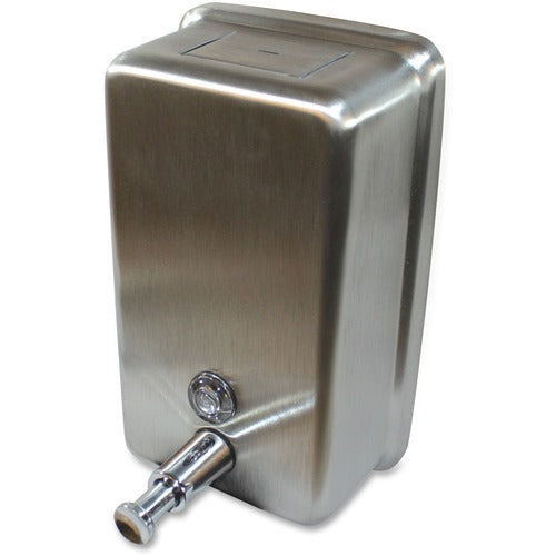 Genuine Joe GJO85134 Stainless Vertical Soap Dispenser