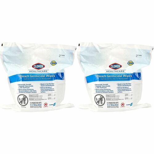 Clorox Healthcare CLO30359CT Bleach Germicidal Wipes Bucket Refill