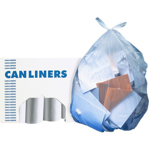 Heritage HERH8053TCR01 Accufit 55-Gallon Round Can Liners - 55 Gal - 40" Width X 53" Length X 0.90 Mil (23 Micron) Thickness - Clear - 100/Carton - Can