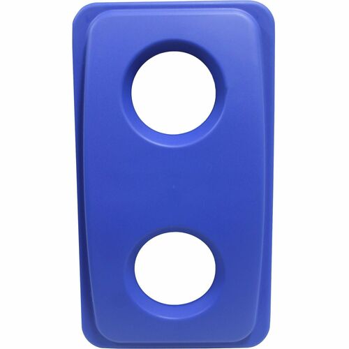 Thin Bin IMP702511 Thin Bin Round Cut Out Blue Lid - Rectangular - 1 Eachblue