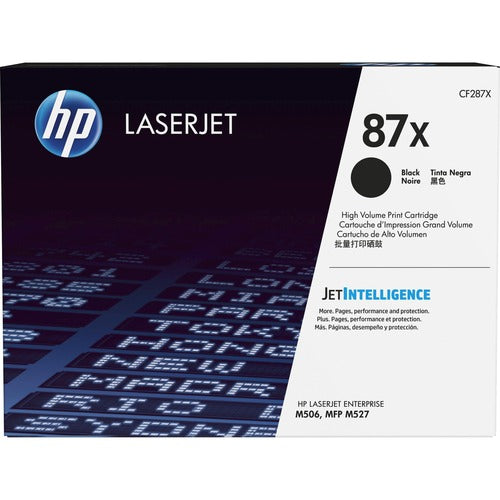 HP HEWCF287X 87X (CF287X) Original High Yield Laser Toner Cartridge - Single Pack - Black - 1 Each