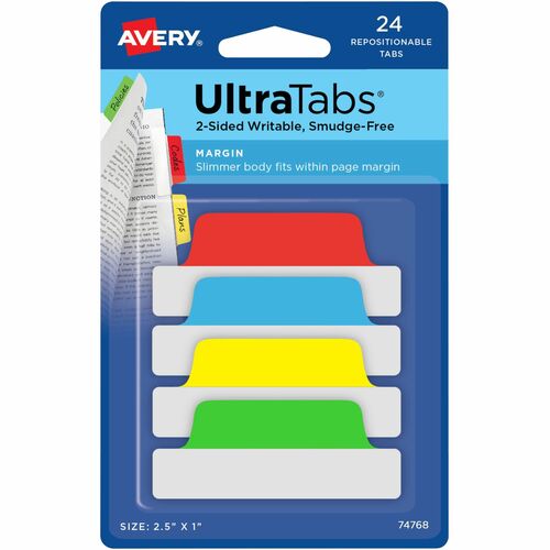 Avery® AVE74768 Avery® 2-sided Writable Margin Ultra Tabs