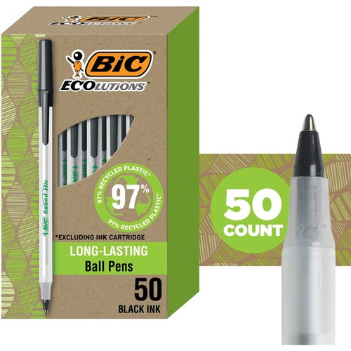 BIC BICGSME509BK Ecolutions Round Stic Ball Point Pen