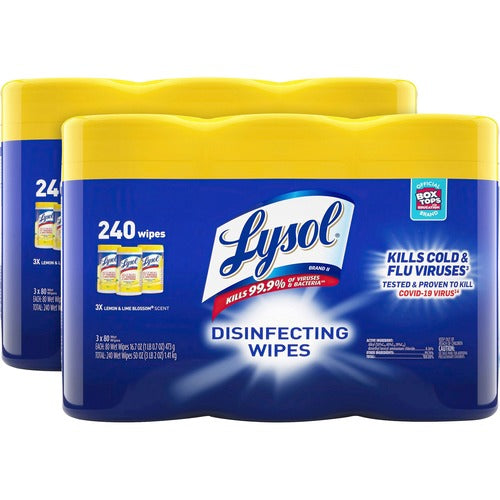 Lysol RAC84251CT Lemon/Lime Disinfecting Wipes