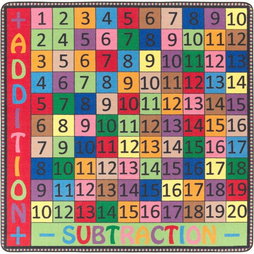 Flagship Carpets FCIFE10326A Math Collection Addition/Subtraction Rug