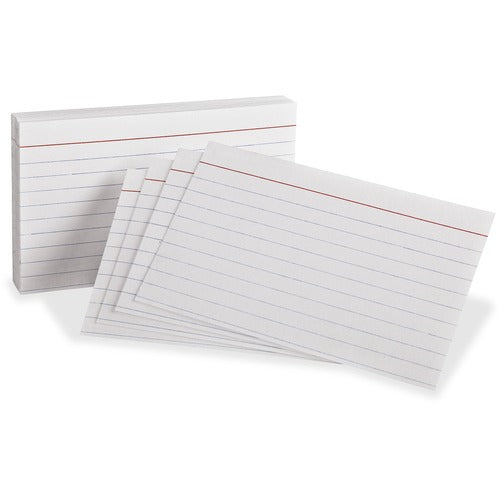 Oxford OXF10022 Red Margin Ruled Index Cards
